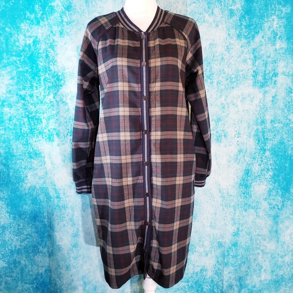 Rehab Plaid Long Lightweight Sporty Jacket